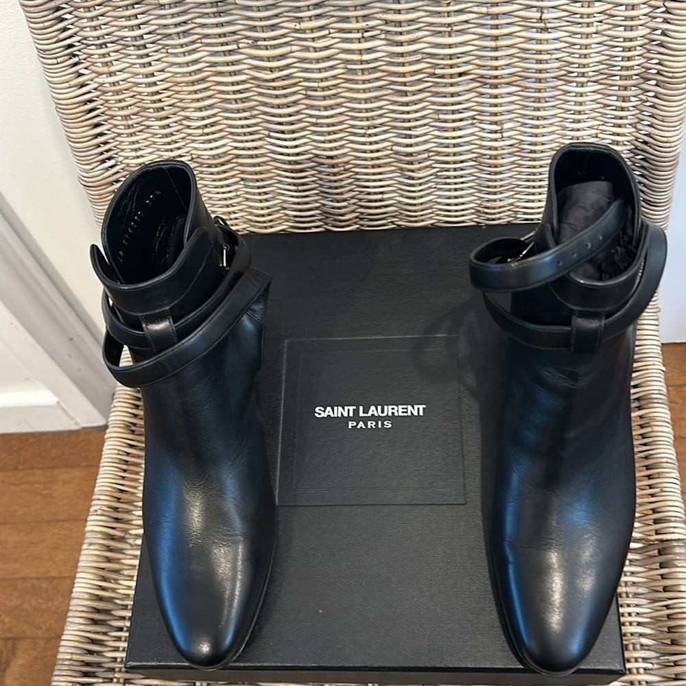 NIB Saint Laurent Blake Jodhpur Strap Ankle Boots - Picture 3 of 15